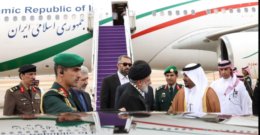 Iranian President Ebrahim Raeisi lands in Riyadh to attend OIC Gaza summit