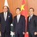 Senator Muhammad Aurangzeb, Federal Minister for Finance & Revenue and Sardar Awais Ahmad Khan Leghari ,Minister for Energy (Power Division) held a bilateral meeting with Chinese Minister of Finance Lan Fo’an  in Beijing.  