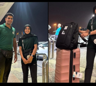 Arshad Nadeem and sprinter Faiqa left for Paris to participate in the Riyadh Olympics