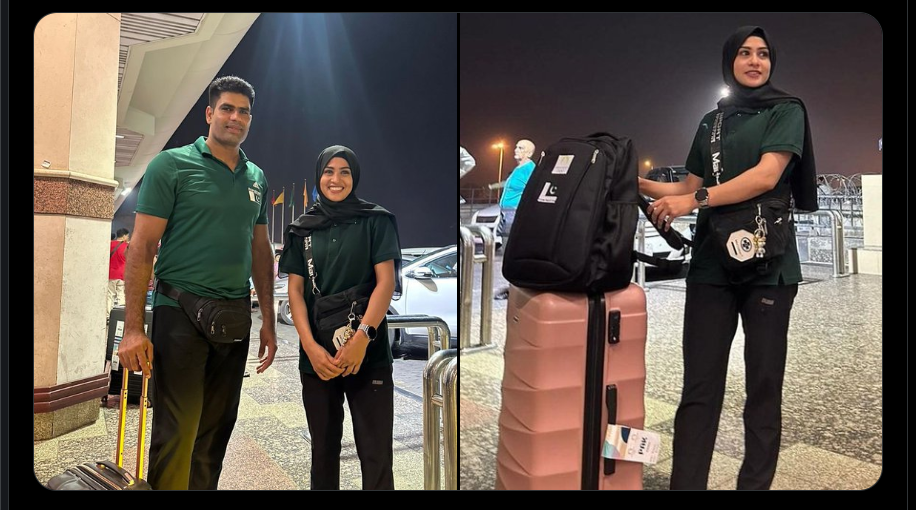 Arshad Nadeem and sprinter Faiqa left for Paris to participate in the Riyadh Olympics