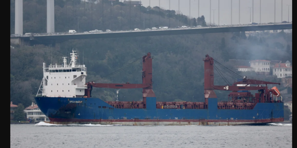 Russian cargo ship sinks in Mediterranean after explosion