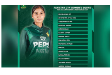 Pakistan squad announced for ICC U-19 Women'