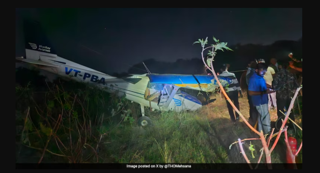 Private Trainer Aircraft Crashes In Gujarat, Pilot Injured