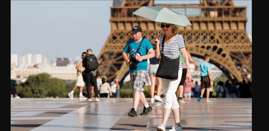 Eiffel Tower is closed to tourists due to searing heat