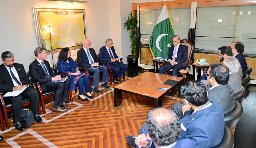 New York: Prime Minister Muhammad Shehbaz Sharif held a bilateral meeting with Mr.Bill Gates, Chair of Gates Foundation on the sidelines of 80th Session of UNGA. 25 September 2025.