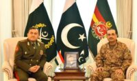 Colonel General Sobirzoda Emomali Abdulrahim, Minister of Defence of Tajikistan, called on Field Marshal Syed Asim Munir, NI (M), HJ, Chief of Army Staff (COAS), at General Headquarters (GHQ).